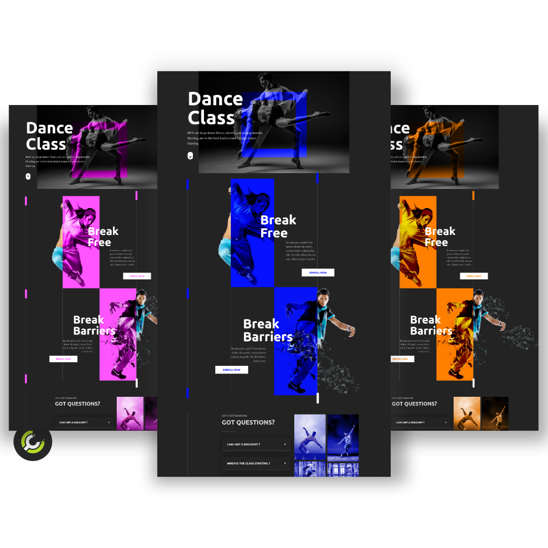 Dance Class Landing Page