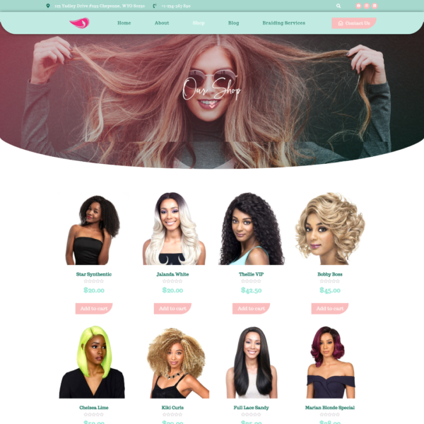 Modern Hair Company Website