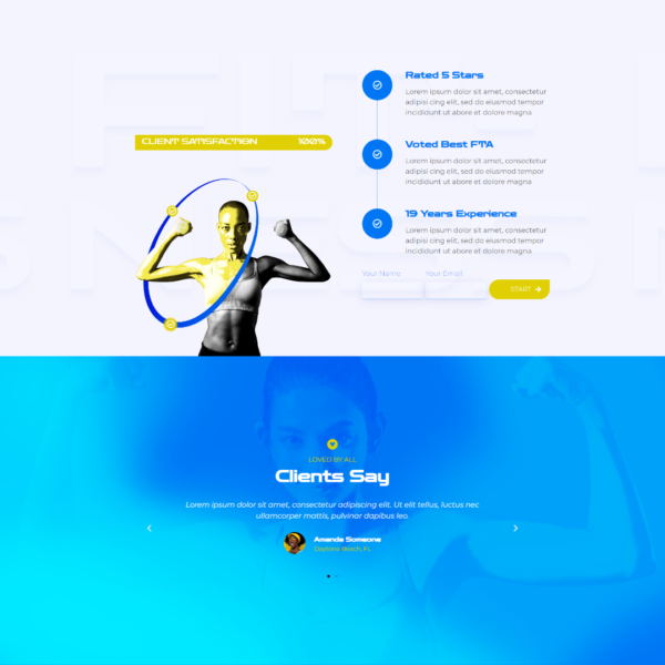 Personalized FItness Landing Page