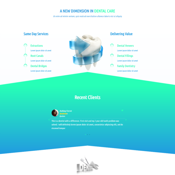 Dental Care Landing Page