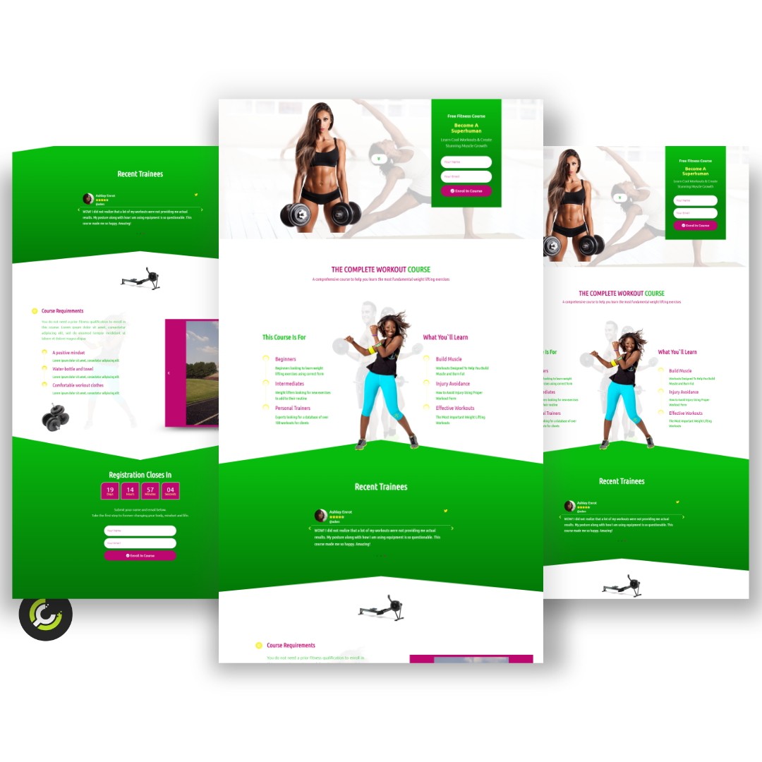 Fitness Landing Page