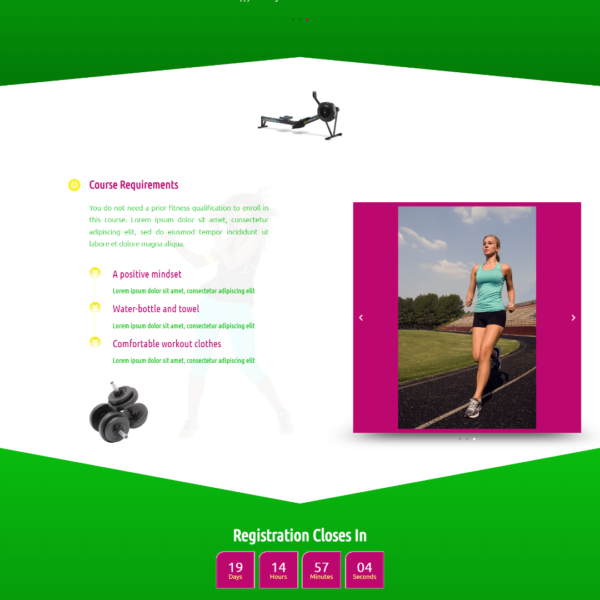 Fitness Landing Page