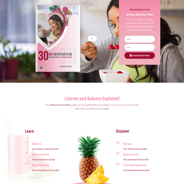 Nutirtionist Landing Page