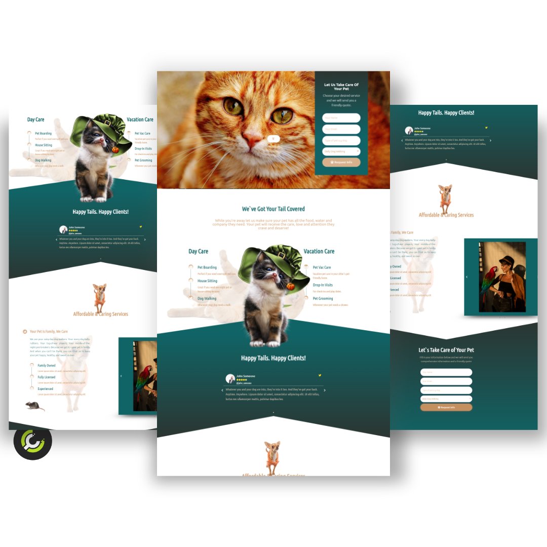 Pet Care Landing Page