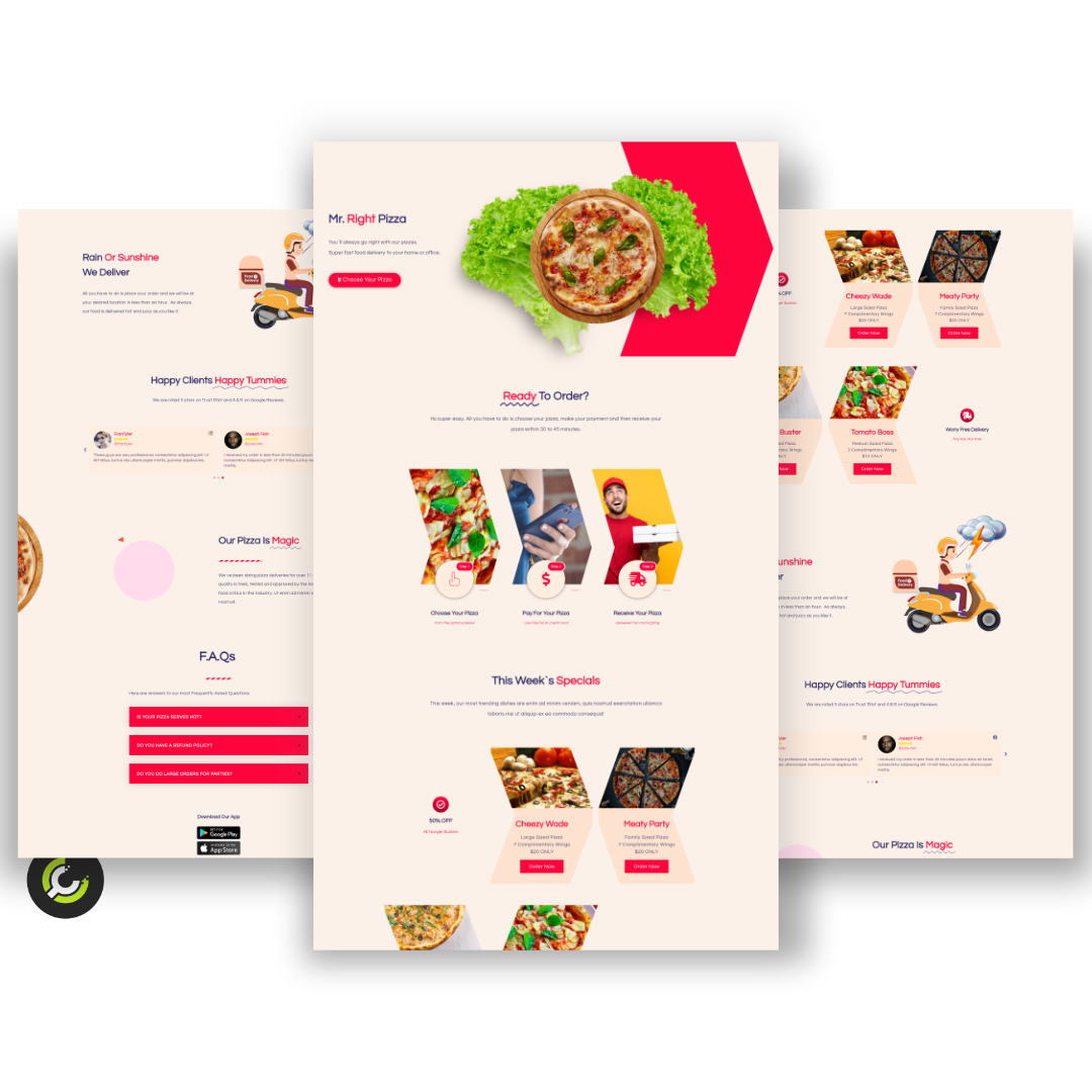 Pizza Delivery Landing Page