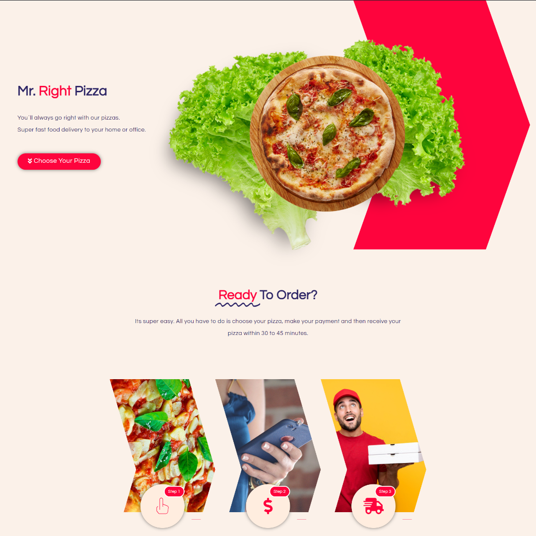 Pizza Delivery Landing Page