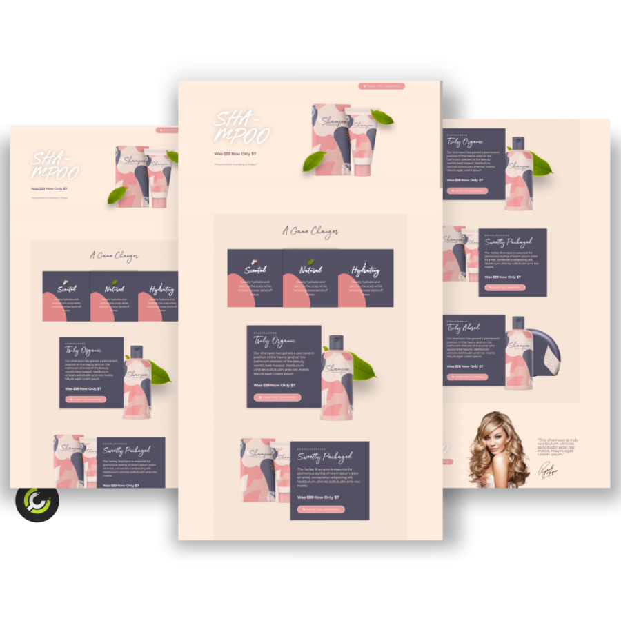 Shampoo Landing Page