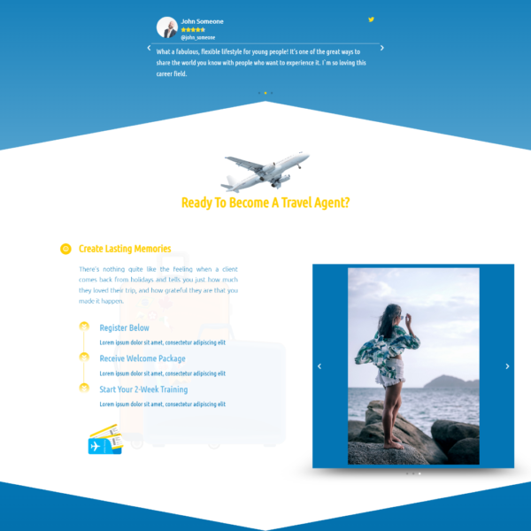 Travel Agent Landing Page